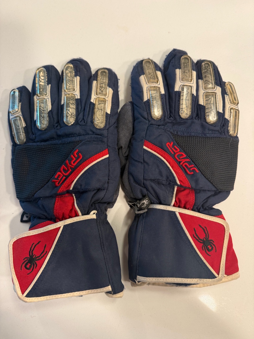 Spyder Navy and Red Protective Winter Gloves